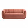 Armen Living Kinsley Blush Modern Velvet Sofa Front