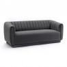 Armen Living Kinsley Dark Gray Modern Velvet Sofa Side