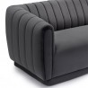 Armen Living Kinsley Dark Gray Modern Velvet Sofa Half