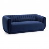 Armen Living Kinsley Navy Blue Modern Velvet Sofa Side