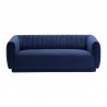 Armen Living Kinsley Navy Blue Modern Velvet Sofa Front