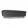 Armen Living Karisma Dark Gray Curved Velvet Sofa Back