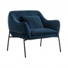 Karen Blue Velvet Modern Accent Chair 001