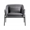 Karen Gray Velvet Modern Accent Chair 003