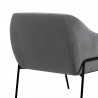 Karen Gray Velvet Modern Accent Chair 005