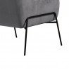 Karen Gray Velvet Modern Accent Chair 007