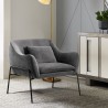 Karen Gray Velvet Modern Accent Chair 001