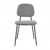 Armen Living Lucy Gray Velvet and Metal Dining Room Chairs - Set of 2 03