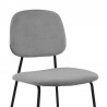 Armen Living Lucy Gray Velvet and Metal Dining Room Chairs - Set of 2 05