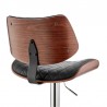 Armen Living Leland Adjustable Cream Faux Leather and Chrome Finish Bar Stool Half Back