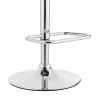 Armen Living Leland Adjustable Gray Faux Leather and Chrome Finish Bar Stool base