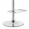 Armen Living Leland Adjustable Gray Faux Leather and Chrome Finish Bar Stool base - Armen Living Leland Adjustable Gray Faux Leather and Chrome Finish Bar Stool base
