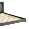 Armen Living Legend Gray Fabric Platform Bed with Black Metal Legs  - Armen Living Legend Gray Fabric Platform Bed with Black Metal Legs 