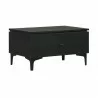 Armen Living Legend Black Glaze Ash Veneer 1 Drawer Nightstand with Metal Legs 01 - Armen Living Legend Black Glaze Ash Veneer 1 Drawer Nightstand with Metal Legs 01