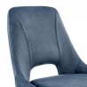 Armen Living Lexi Dining Room Accent Chair In Velvet And Black Finish - Set of 2 06