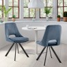 Armen Living Lexi Dining Room Accent Chair In Velvet And Black Finish - Set of 2
