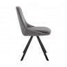 Lexi Dining room Accent Chair in Gray Velvet and Black Finish - Set of 2 01