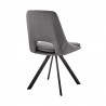 Lexi Dining room Accent Chair in Gray Velvet and Black Finish - Set of 2