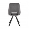 Lexi Dining room Accent Chair in Gray Velvet and Black Finish - Set of 2 04
