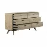 Armen Living Baly Acacia Mid-Century Gray 6 Drawer Dresser Front Angle - Armen Living Baly Acacia Mid-Century Gray 6 Drawer Dresser Front Angle