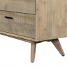 Armen Living Baly Acacia Mid-Century Gray 6 Drawer Dresser Bottom