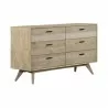 Armen Living Baly Acacia Mid-Century Gray 6 Drawer Dresser Side - Armen Living Baly Acacia Mid-Century Gray 6 Drawer Dresser Side