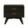 Baly Acacia Mid-Century 2 Drawer Night stand 01 - Baly Acacia Mid-Century 2 Drawer Night stand 01