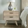 Baly Acacia Mid-Century Gray 2 Drawer Night stand - Baly Acacia Mid-Century Gray 2 Drawer Night stand