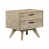 Baly Acacia Mid-Century Gray 2 Drawer Night stand 01 - Baly Acacia Mid-Century Gray 2 Drawer Night stand 01