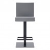 Armen Living Legacy Contemporary Swivel Barstool In Matte Black Finish And Gray Faux Leather  002