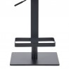 Armen Living Legacy Contemporary Swivel Barstool In Matte Black Finish And Gray Faux Leather  005