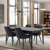 Armen Living Lileth Charcoal / River Upholstered Dining Chair - Set of 2