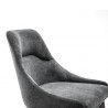 Lileth Charcoal Upholstered Dining Chair - Seat Close-Up