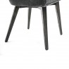 Lileth Charcoal Upholstered Dining Chair - Leg Close-Up