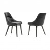 Armen Living Lileth Charcoal / River Upholstered Dining Chair - Set of 2 03