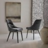 Lileth Charcoal Upholstered Dining Chair - Lifestyle