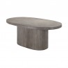 Armen Living Wave Oval Dining Table In Grey Concrete In Gray 04