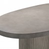 Armen Living Wave Oval Dining Table In Grey Concrete In Gray 05