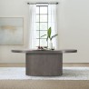 Armen Living Wave Oval Dining Table In Grey Concrete In Gray 01