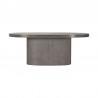 Armen Living Wave Oval Dining Table In Grey Concrete In Gray 03