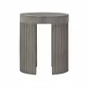 Armen Living Wave Round Indoor or Outdoor Accent Stool End Table in Grey Concrete Othre Side - Armen Living Wave Round Indoor or Outdoor Accent Stool End Table in Grey Concrete Othre Side