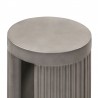 Armen Living Wave Round Indoor or Outdoor Accent Stool End Table in Grey Concrete Top