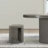 Armen Living Wave Round Indoor or Outdoor Accent Stool End Table in Grey Concrete - Armen Living Wave Round Indoor or Outdoor Accent Stool End Table in Grey Concrete