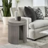 Armen Living Wave Round Indoor or Outdoor Accent Stool End Table in Grey Concrete Lifestyle - Armen Living Wave Round Indoor or Outdoor Accent Stool End Table in Grey Concrete Lifestyle