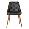 Armen Living Lily Mid-Century Dining Chair In Walnut Finish And Faux Leather 01