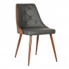 Armen Living Lily Mid-Century Dining Chair In Walnut Finish And Faux Leather 05 08