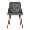Armen Living Lily Mid-Century Dining Chair In Walnut Finish And Faux Leather 05 09