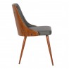 Armen Living Lily Mid-Century Dining Chair In Walnut Finish And Faux Leather 05 07