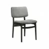 Armen Living Lima Gray Upholstered Wood Dining Chairs In Black Finish - Set of 2 01 - Armen Living Lima Gray Upholstered Wood Dining Chairs In Black Finish - Set of 2 01