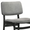 Armen Living Lima Gray Upholstered Wood Dining Chairs In Black Finish - Set of 20 6
